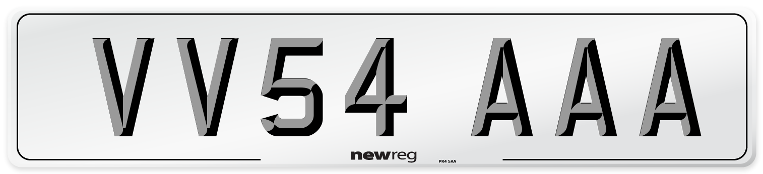 VV54 AAA Number Plate from New Reg